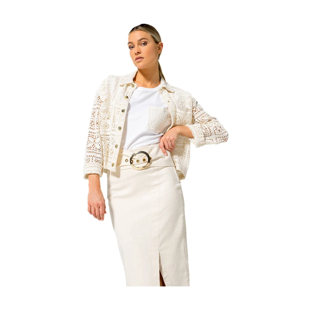Caroline Biss Elegante Rok 1704 Beige Dames