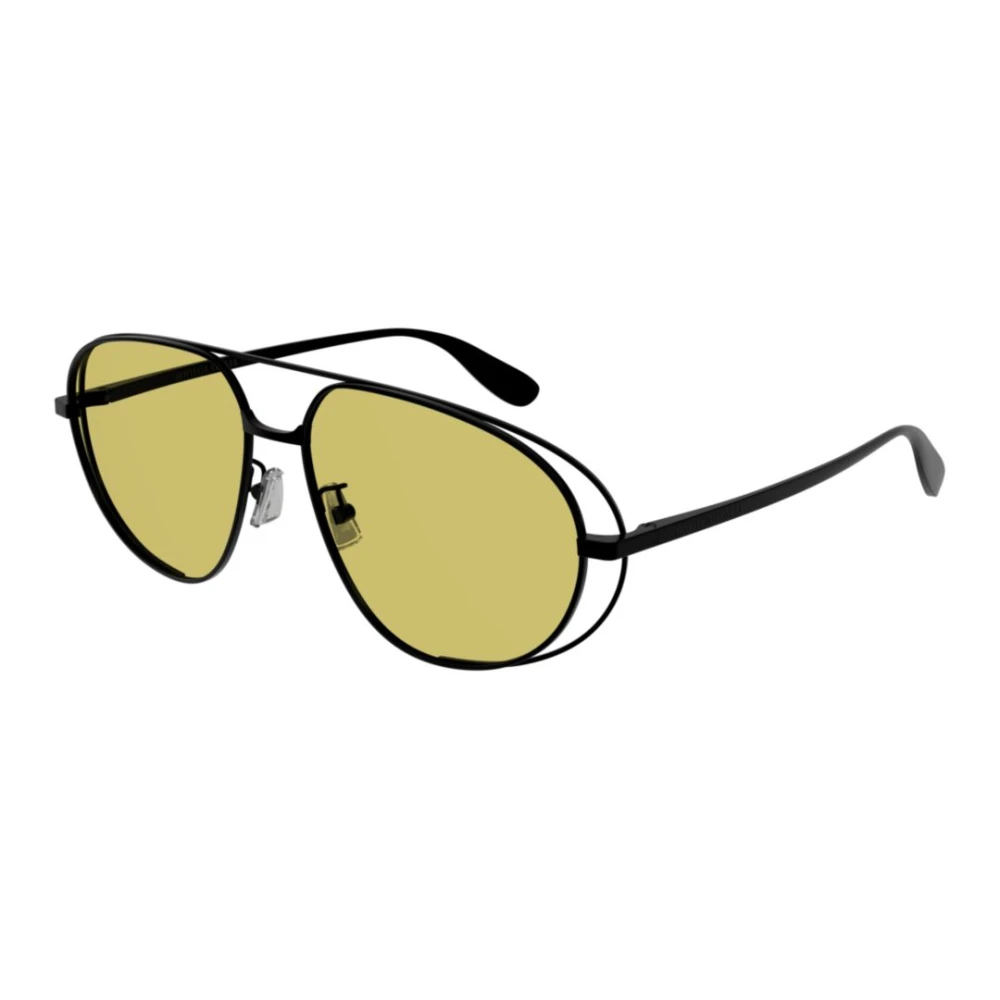 Bottega Veneta Unisex Black Pilot Sunglasses