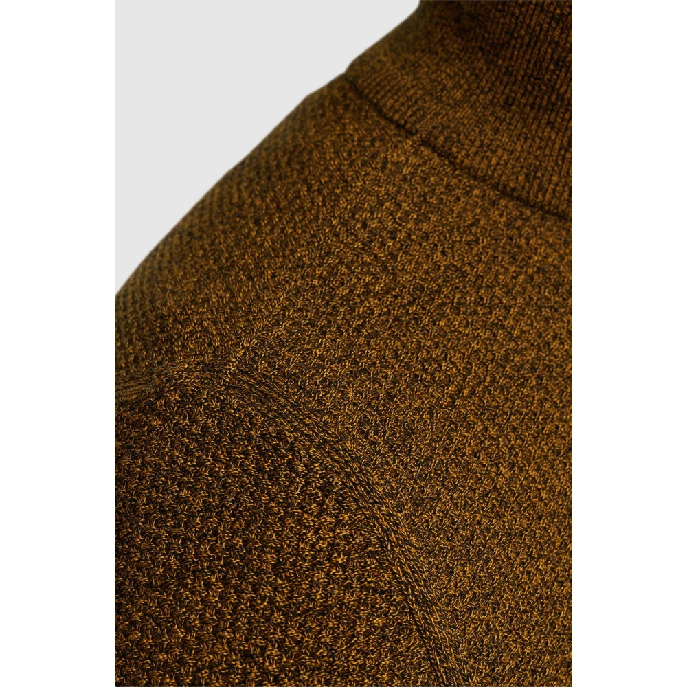 PME Legend Halve Rits Katoenen Trui Brown Heren