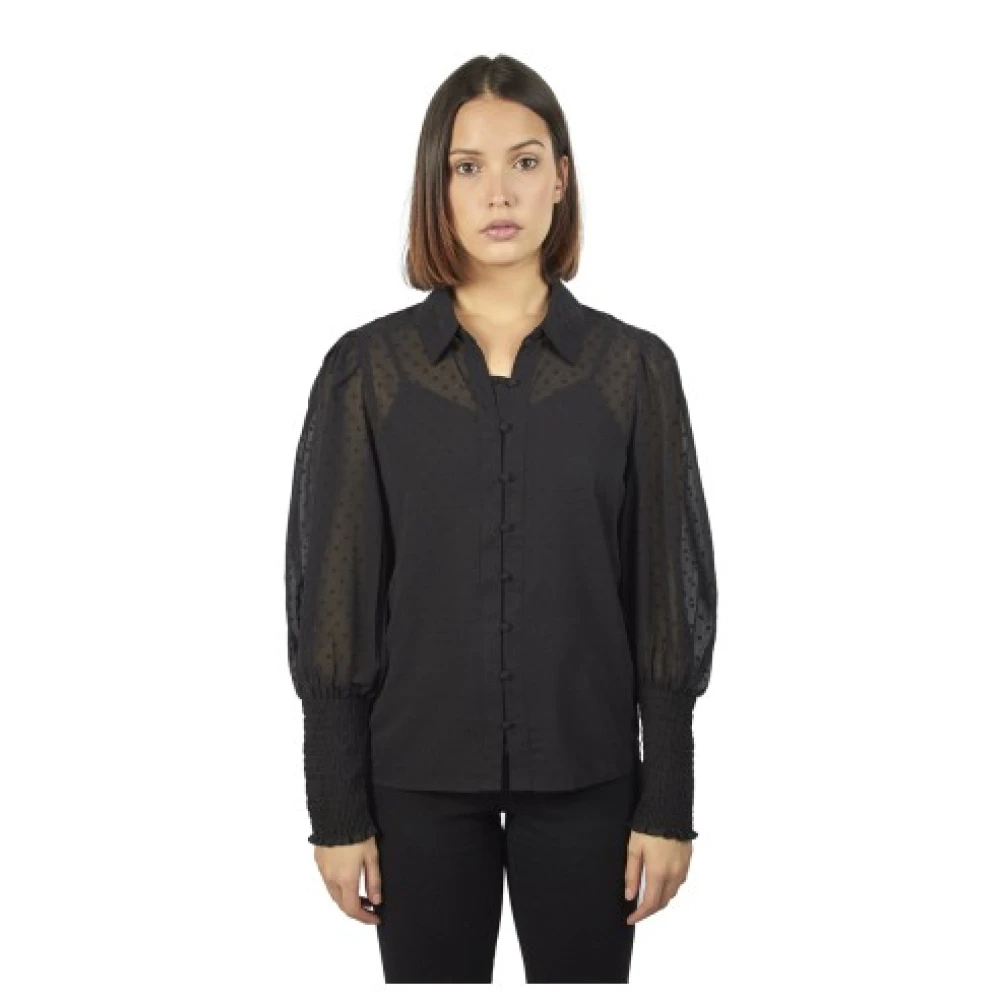 Only Damesoverhemd van gerecycled polyester Black Dames