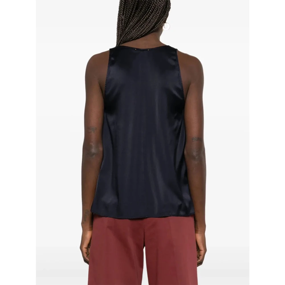 Forte Zijden Top en Rok Set Black Dames