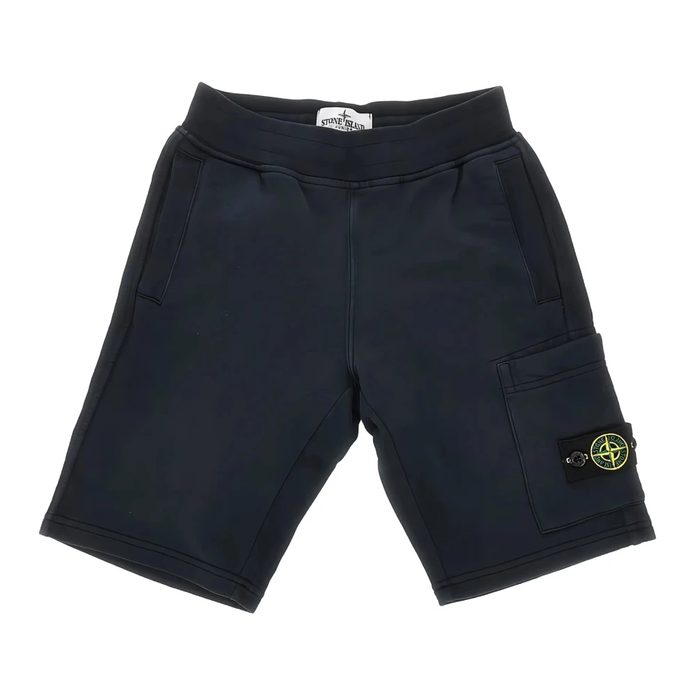 Stone Island Blue Shorts, Male, 8 Y, Bermuda Shorts