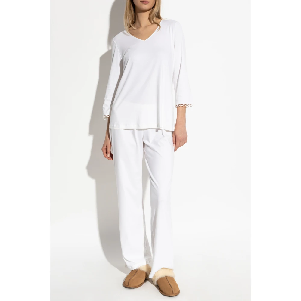 Hanro Pyjama Anouk White Dames