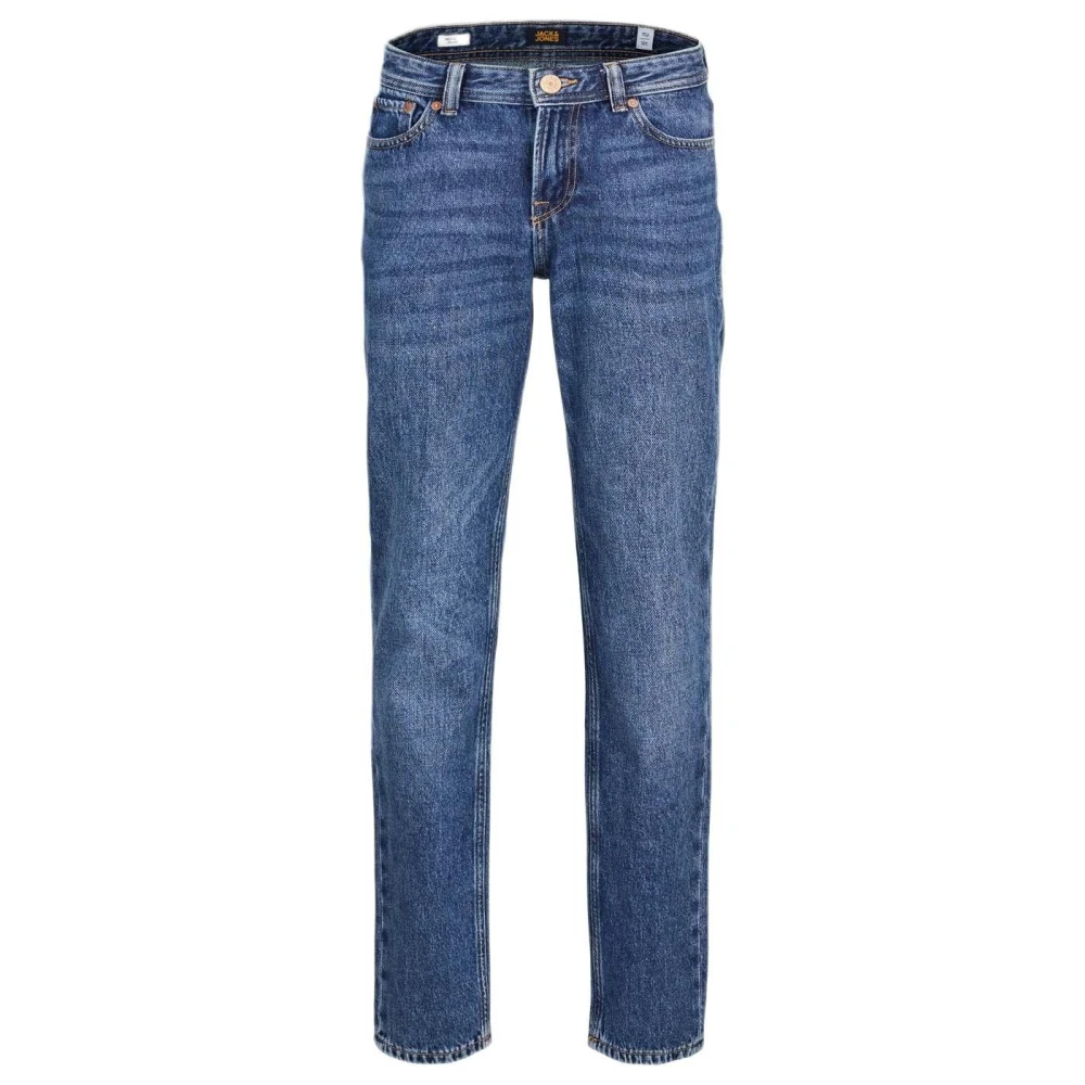 Jack & Jones Boys Blue Denim Jjiclark Jjoriginal Akm 123 Noos Jnr Regular Fit Jeans | Regular Fit, Plain, Casual, Maximum Temperature 30°C Normal Process - Image 2