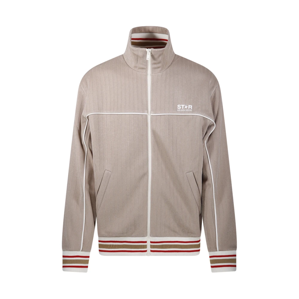 Golden Goose Technical Poly Track Jacket Brown Heren
