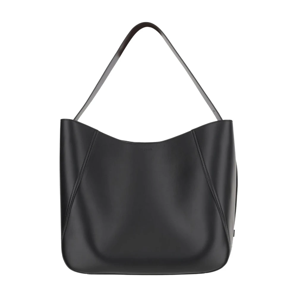 Armarium Zwarte lamsvacht leren tote tas Black Dames