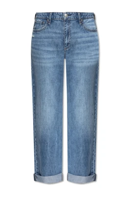 Dre Jeans med Upprullad Fåll