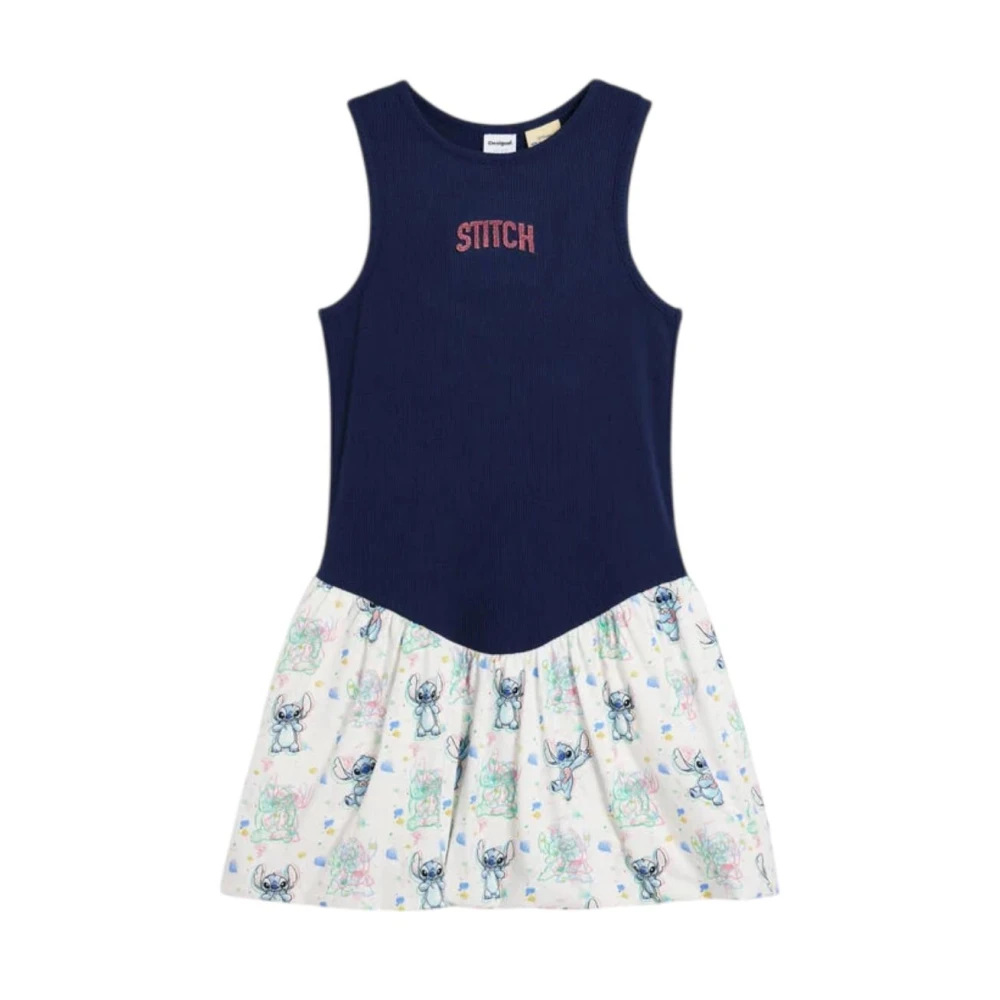 Desigual Blue Dresses, Female, 14 Y, Zoe Lilostitch Dress