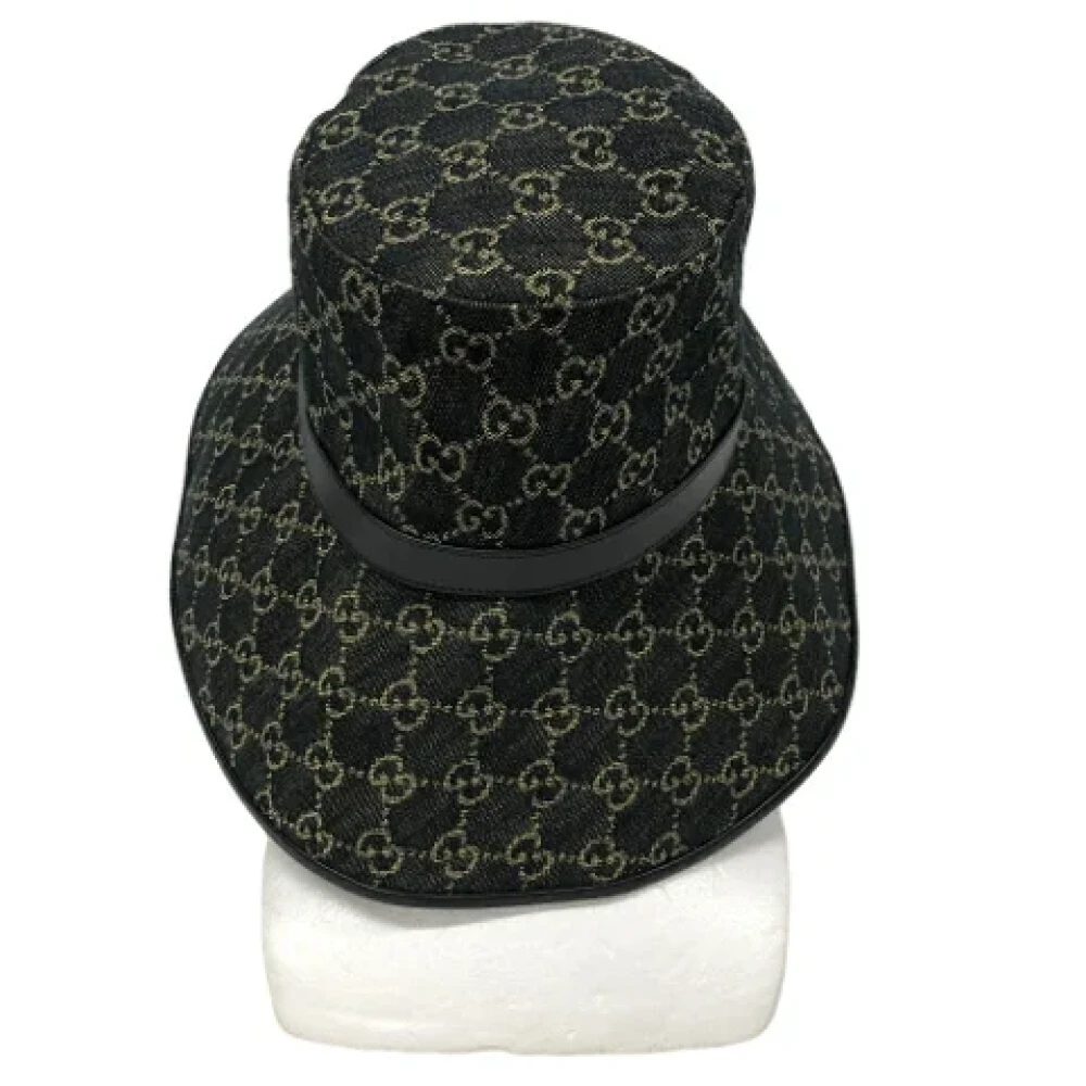 Gucci Vintage Pre-owned Denim hats Black Dames