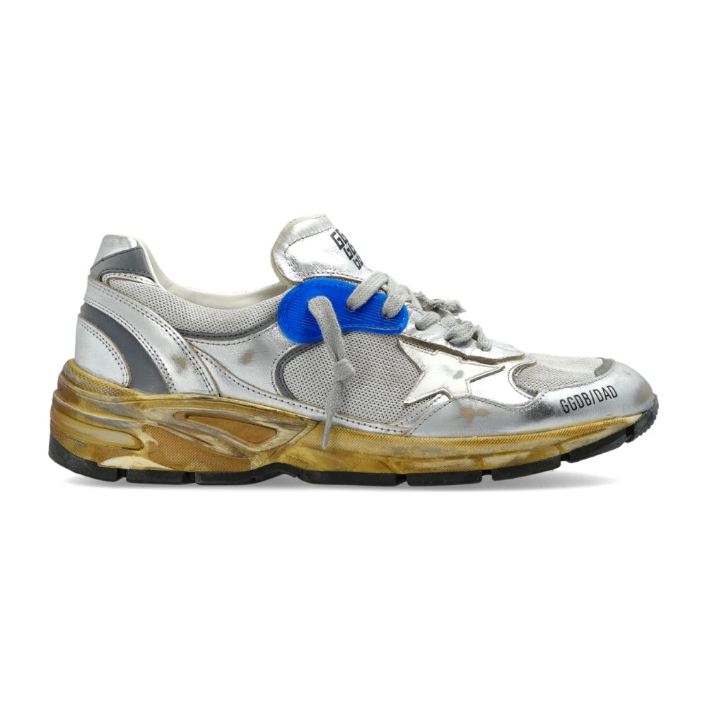Golden Goose Men's Gray/Golden Dad-Star Sneakers