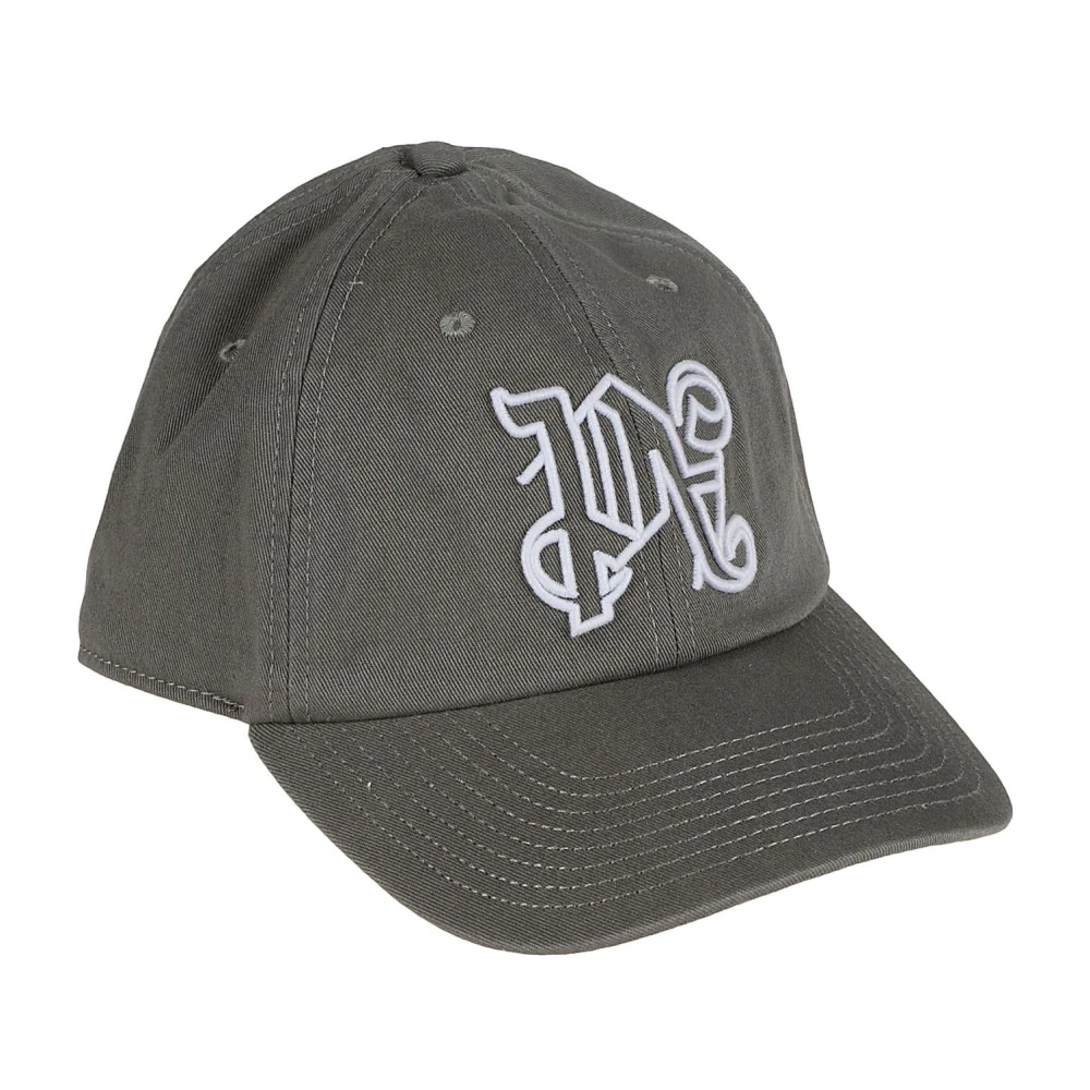 Palm Angels Geborduurde Monogram Pet Black Heren