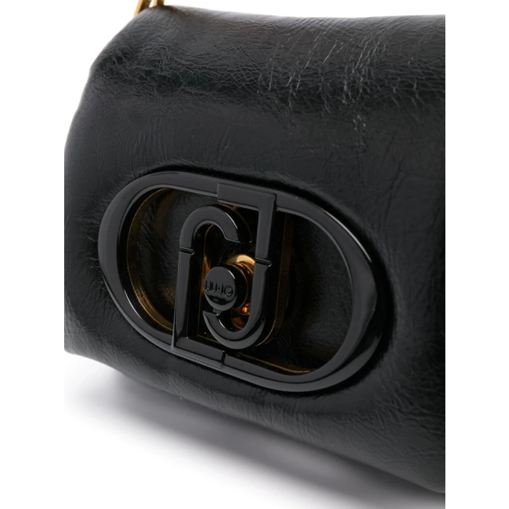 Liu Jo Zwarte Eco Leren Schoudertas Black Dames