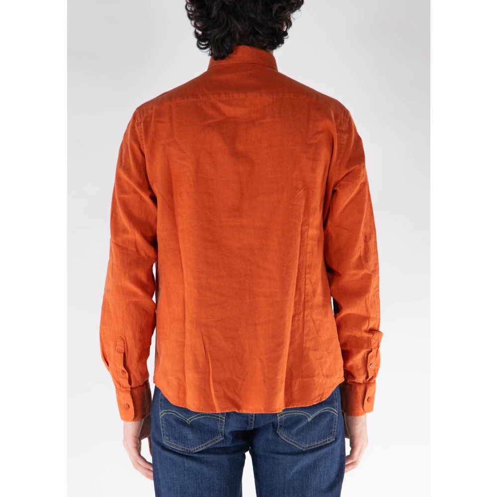 RefrigiWear Linnen Cape May Overhemd Orange Heren