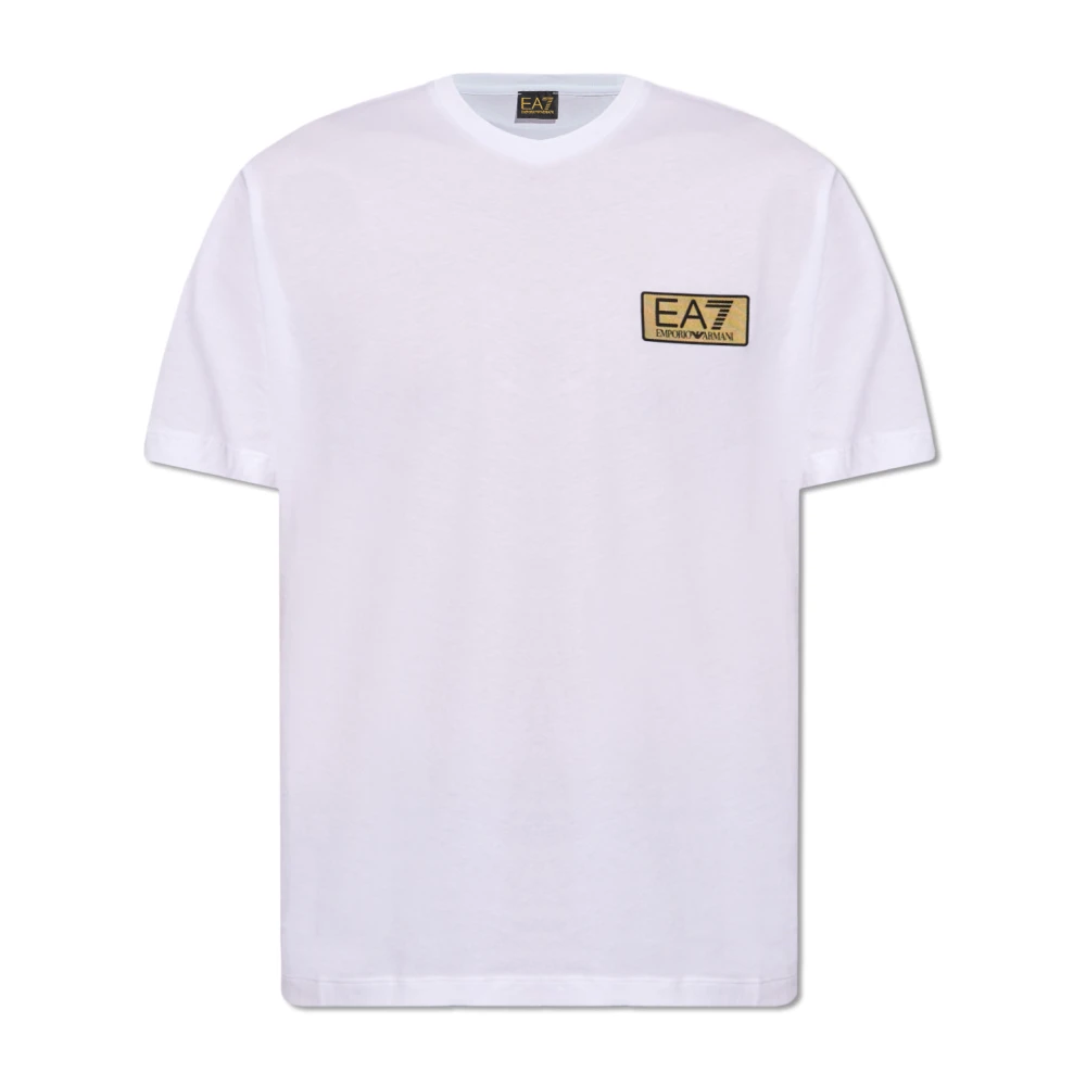 Emporio Armani EA7 T-shirt met logo White Heren
