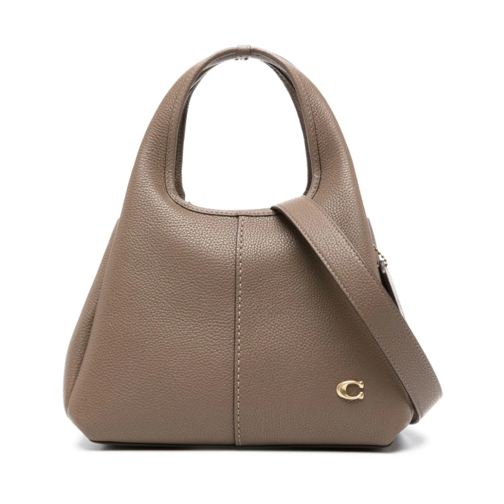 Coach Lana Läder Axelremsväska Beige, Dam