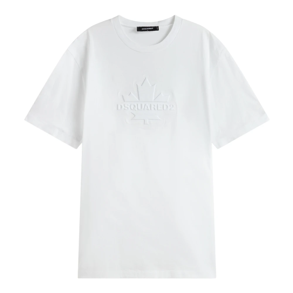 Dsquared2 Mångsidig Vit Bomull T-shirt med 3D-tryck White, Herr