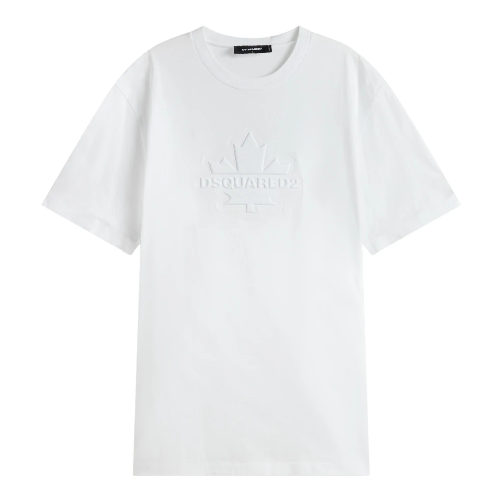 Dsquared2 Veelzijdig Wit Katoenen T-Shirt met 3D Print White Heren