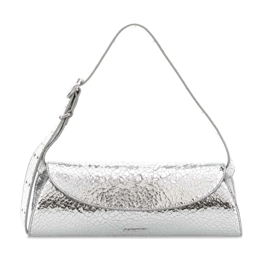 Jil Sander Women's Gray Cannolo Small Crossbody Bag