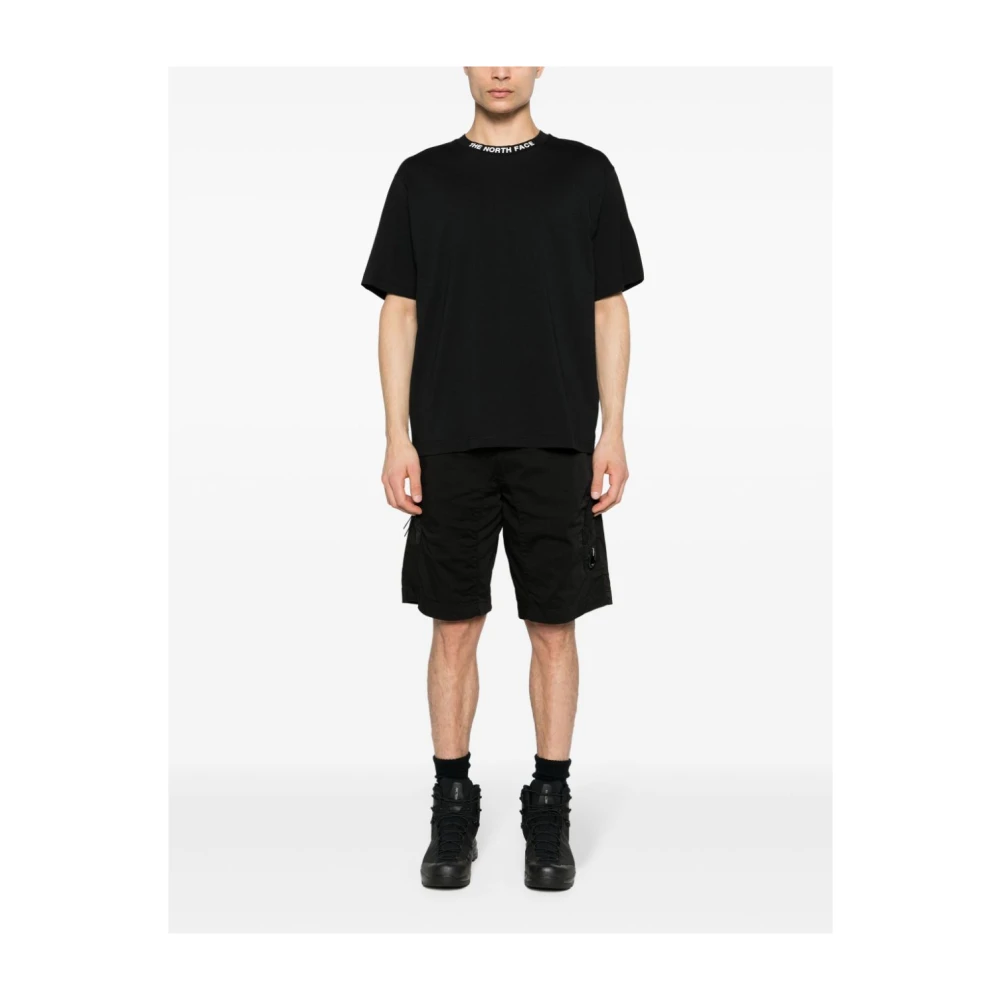 The North Face Zwart Logo Print Crew Neck T-shirt Black Heren