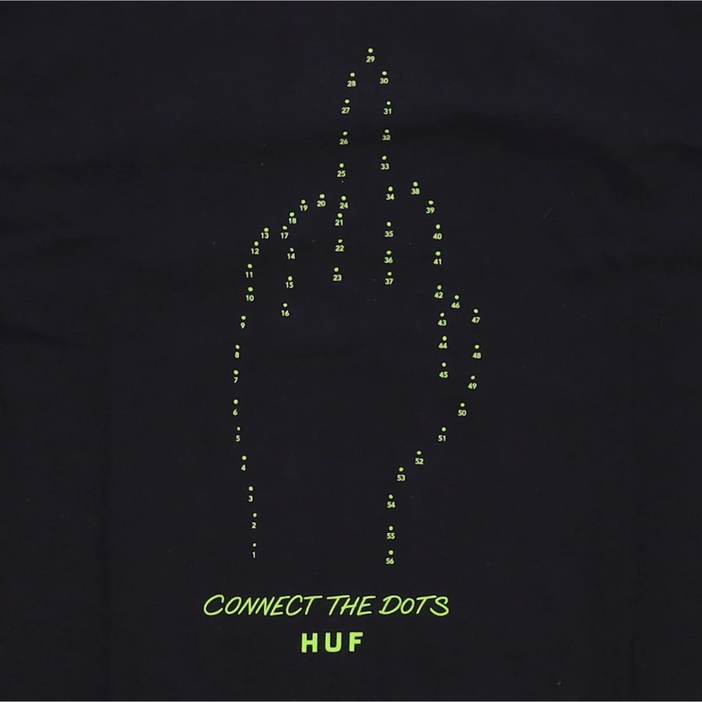 HUF Zwarte Connect The Dots Tee Heren Black Heren