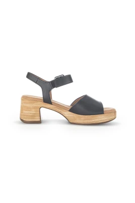 Svart högklackad dam sandal