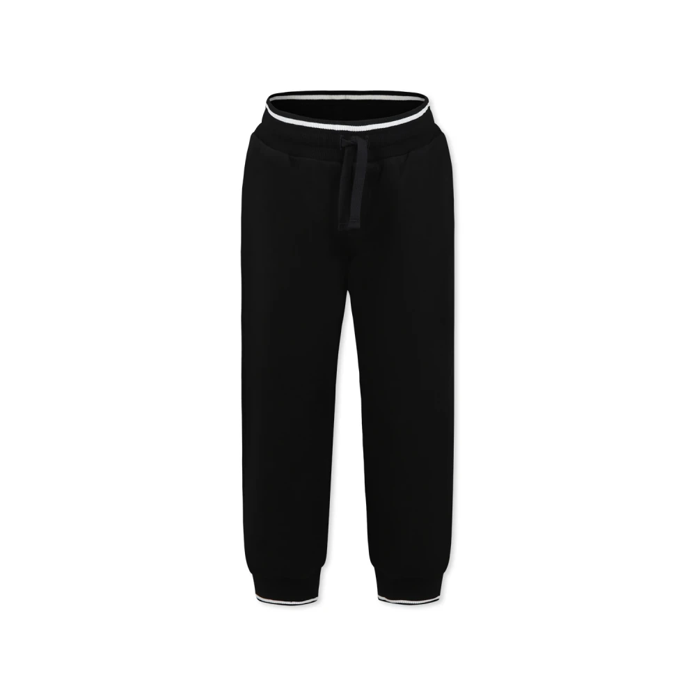 Dolce & Gabbana Women's Black Sporty Cotton Trousers
