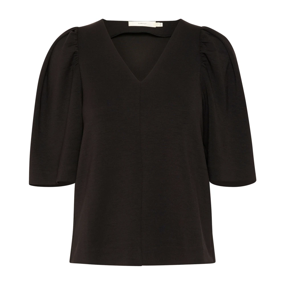 InWear Zwarte Blouse met Ruchedetails Black Dames