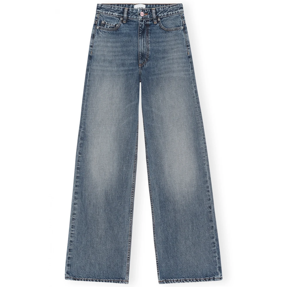 Ganni Klassieke blauwe denim jeans J1034 Blue Dames