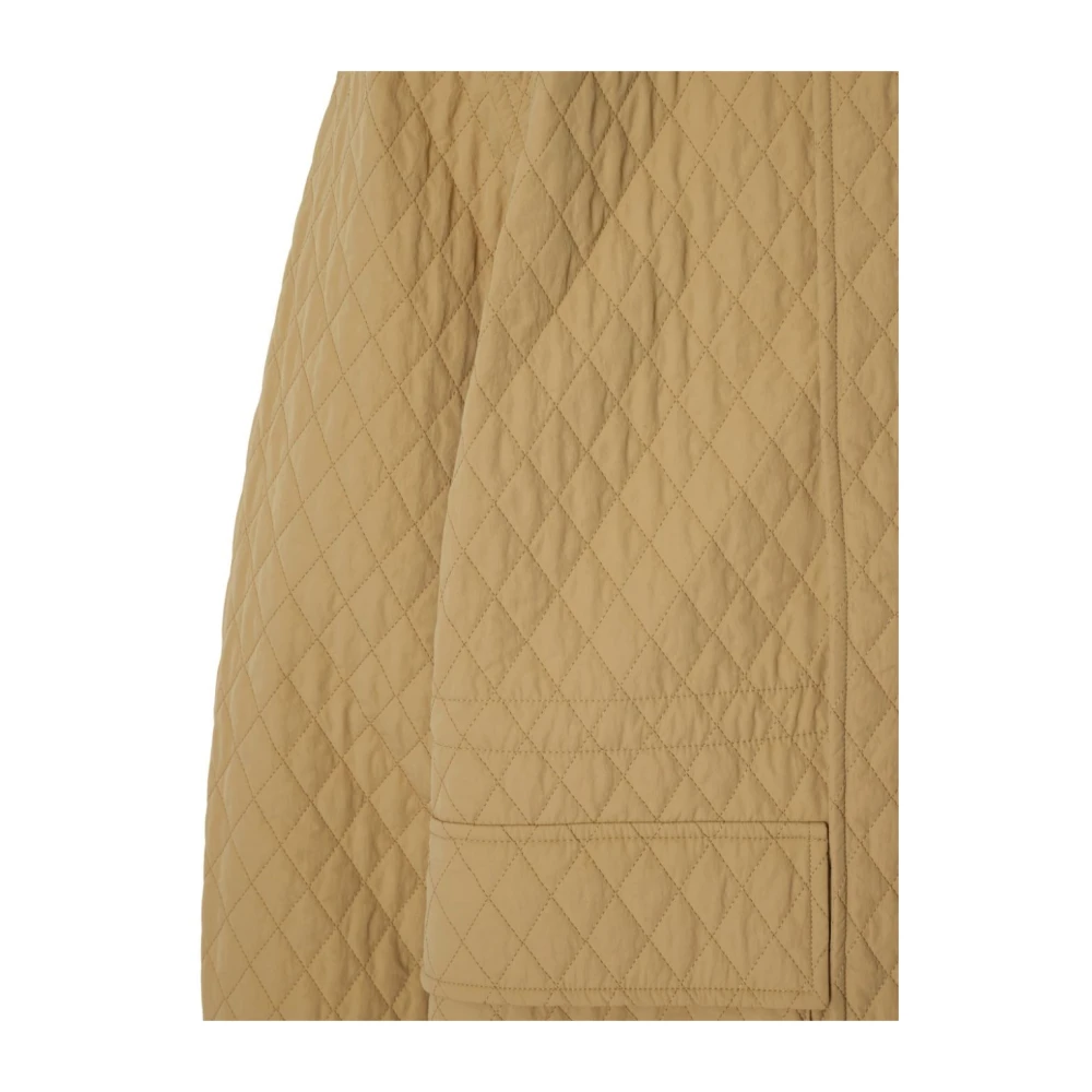 Burberry Vintage Check Gewatteerde Jas Beige Dames