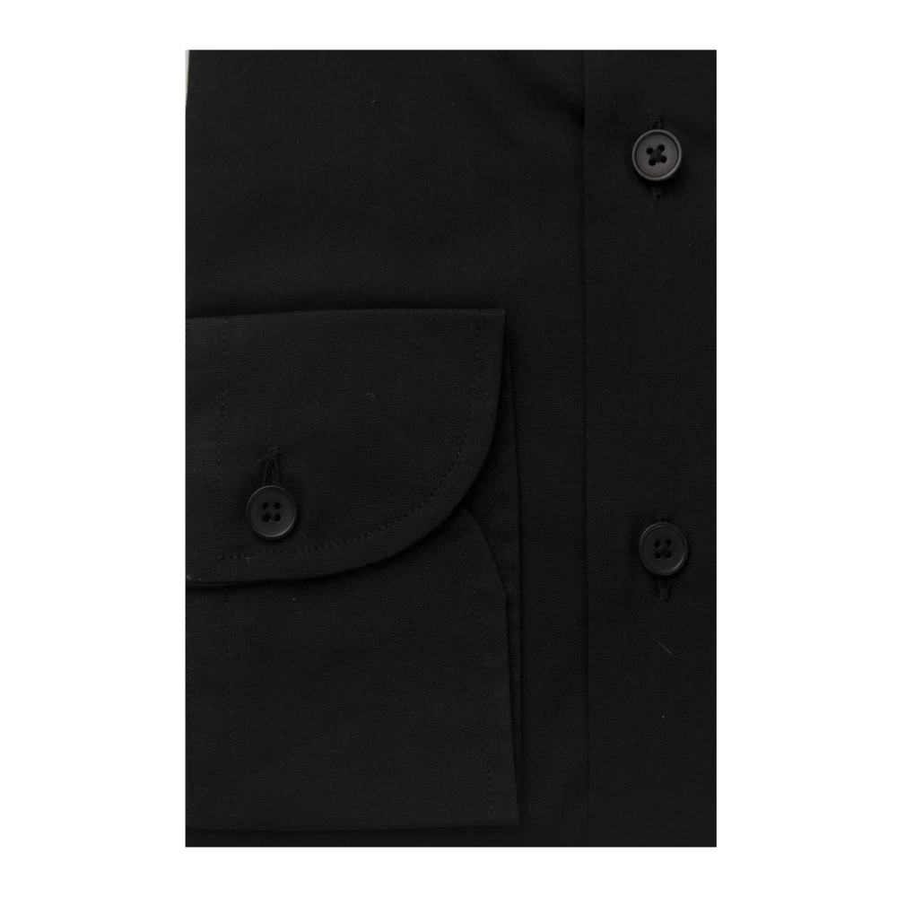 Bagutta Tijdloos Slim Fit Frans Kraag Overhemd Black Heren