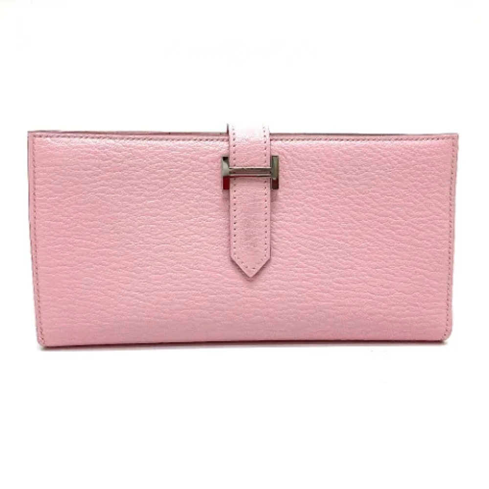Hermès Vintage Pre-owned Leather wallets Pink Dames