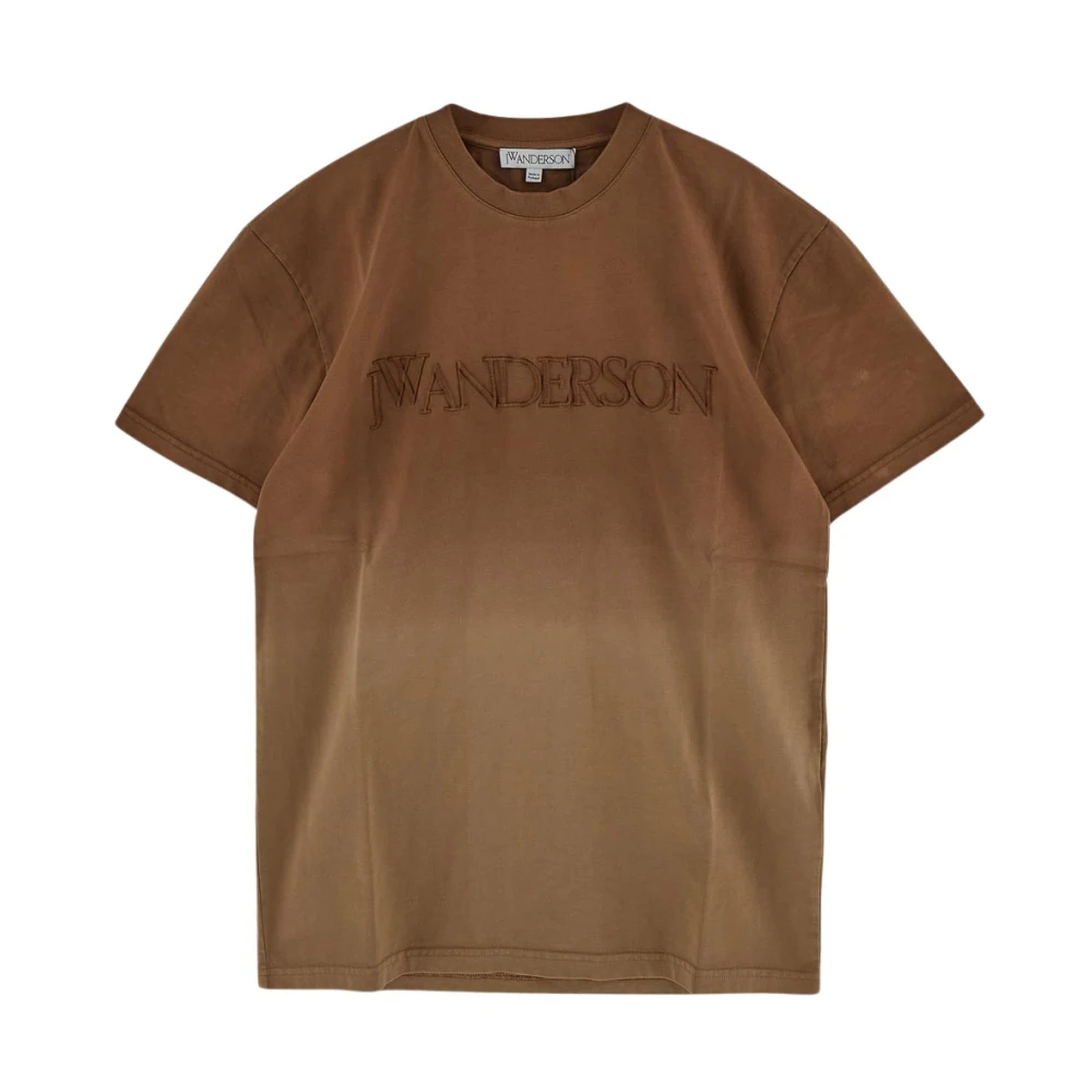 JW Anderson Katoenen Logo T-Shirt Brown Dames