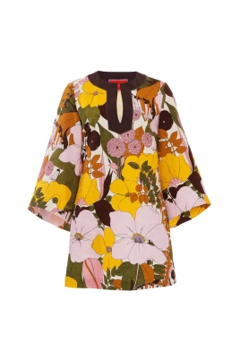 Bohemisk Kaftan Klänning med Rosettärmar