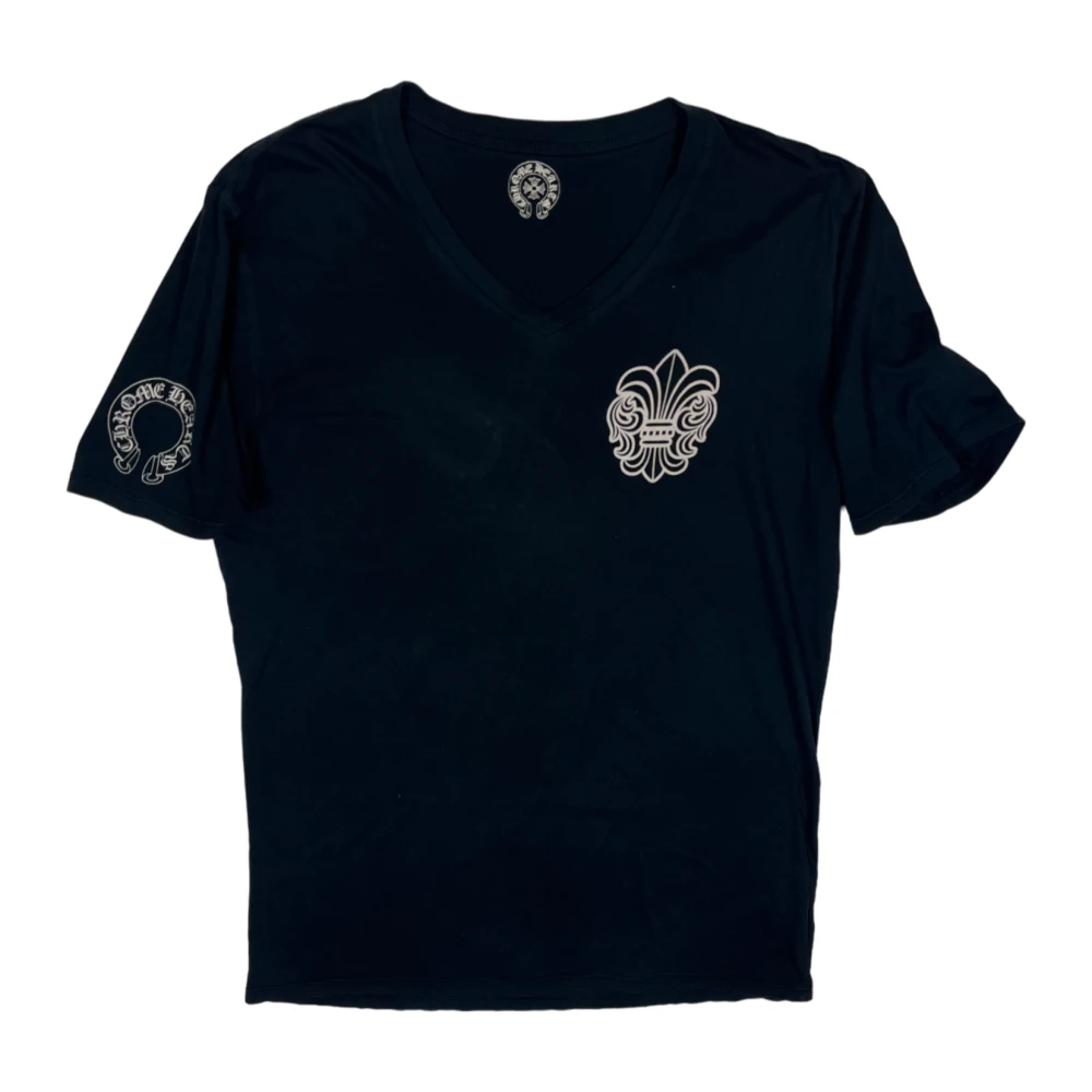 Chrome Hearts Zwarte V-hals T-shirt Black Heren