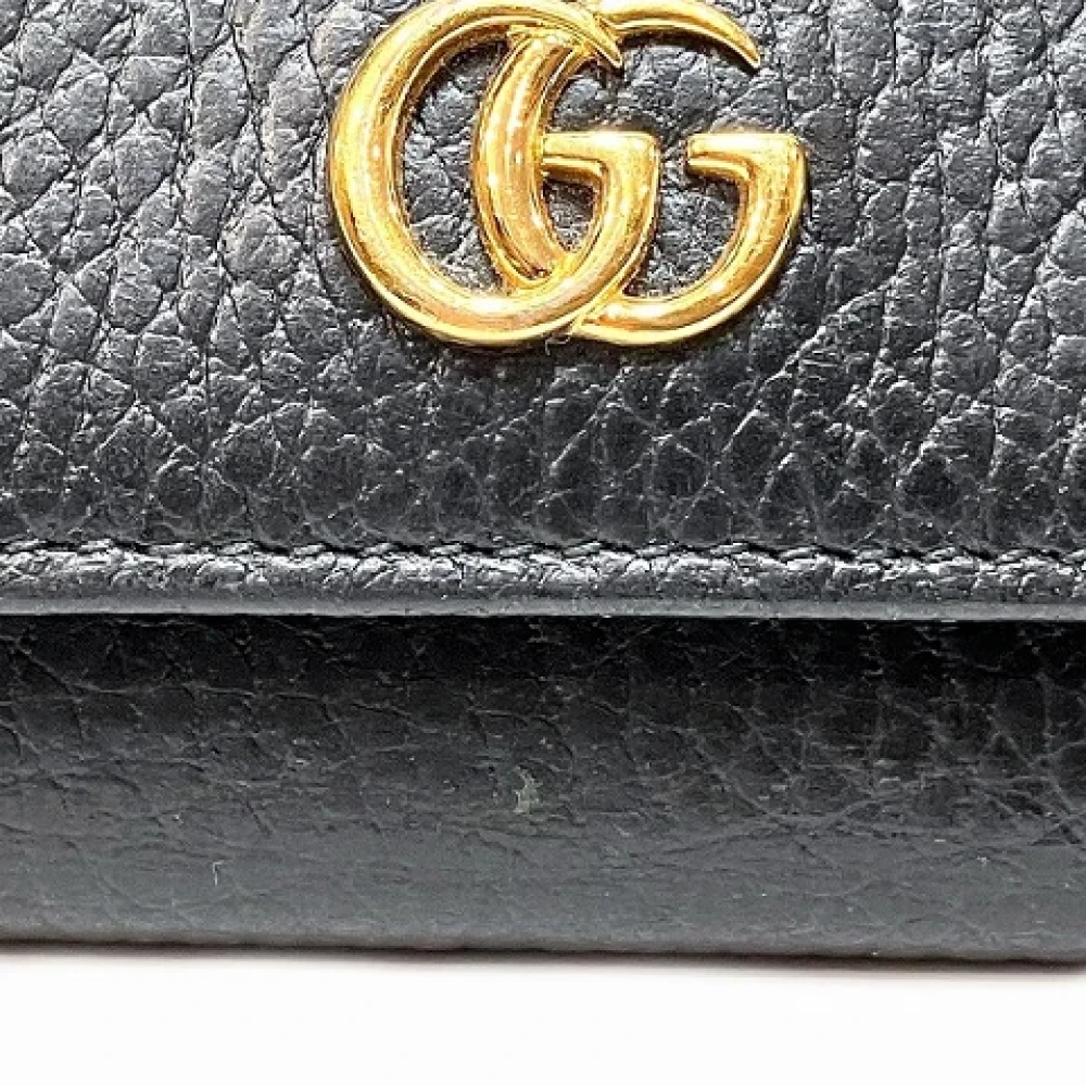 Gucci Vintage Pre-owned Leather key-holders Black Dames