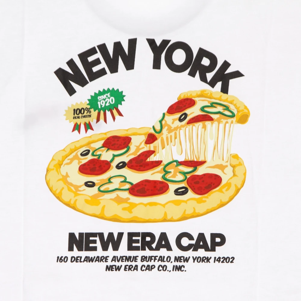 new era NE Food Pack Tee Wit Oranje White Heren