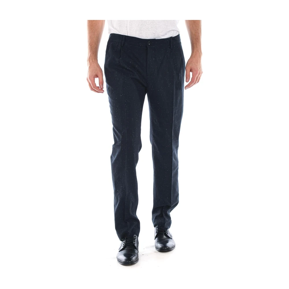 Daniele Alessandrini Men's Blue Suit Trousers - Suit Trousers - 2XS - Trousers