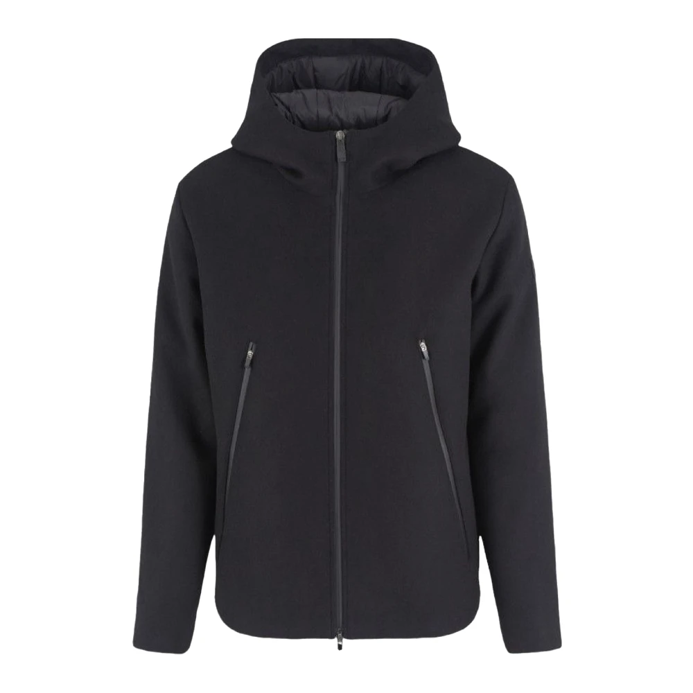 Emporio Armani EA7 Stijlvolle Jas voor Mannen Black Heren
