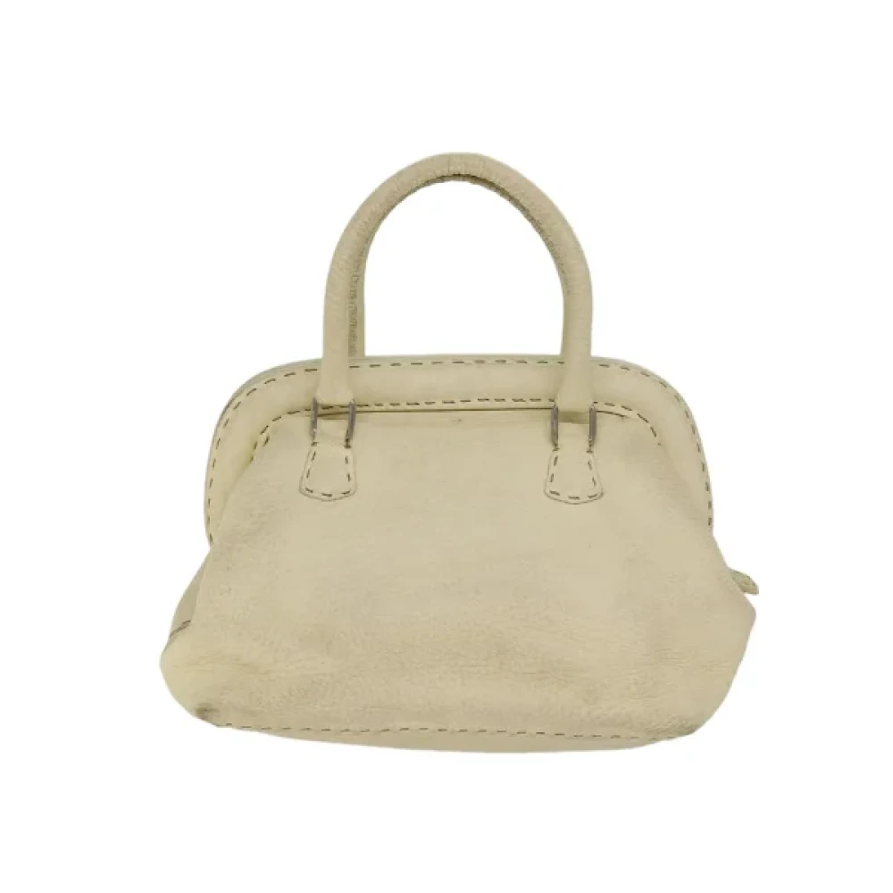 Fendi Vintage Pre-owned Cotton handbags Beige Dames