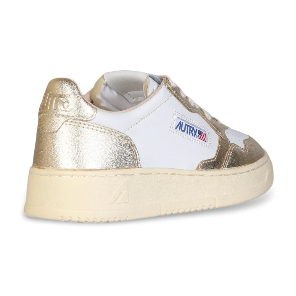 Autry Lage Bicolor Platinum Sneakers Yellow Dames