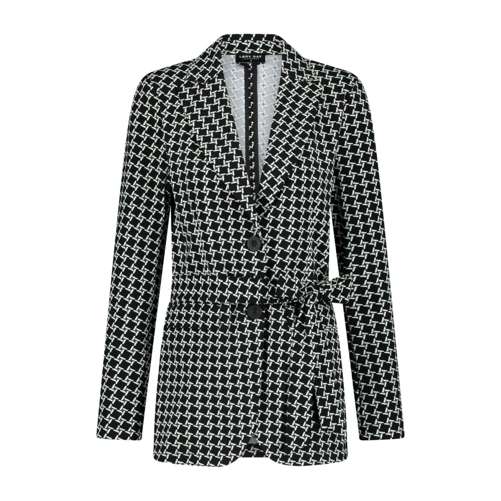 Lady Day Getailleerde blazer met enkele knoopsluiting Black Dames