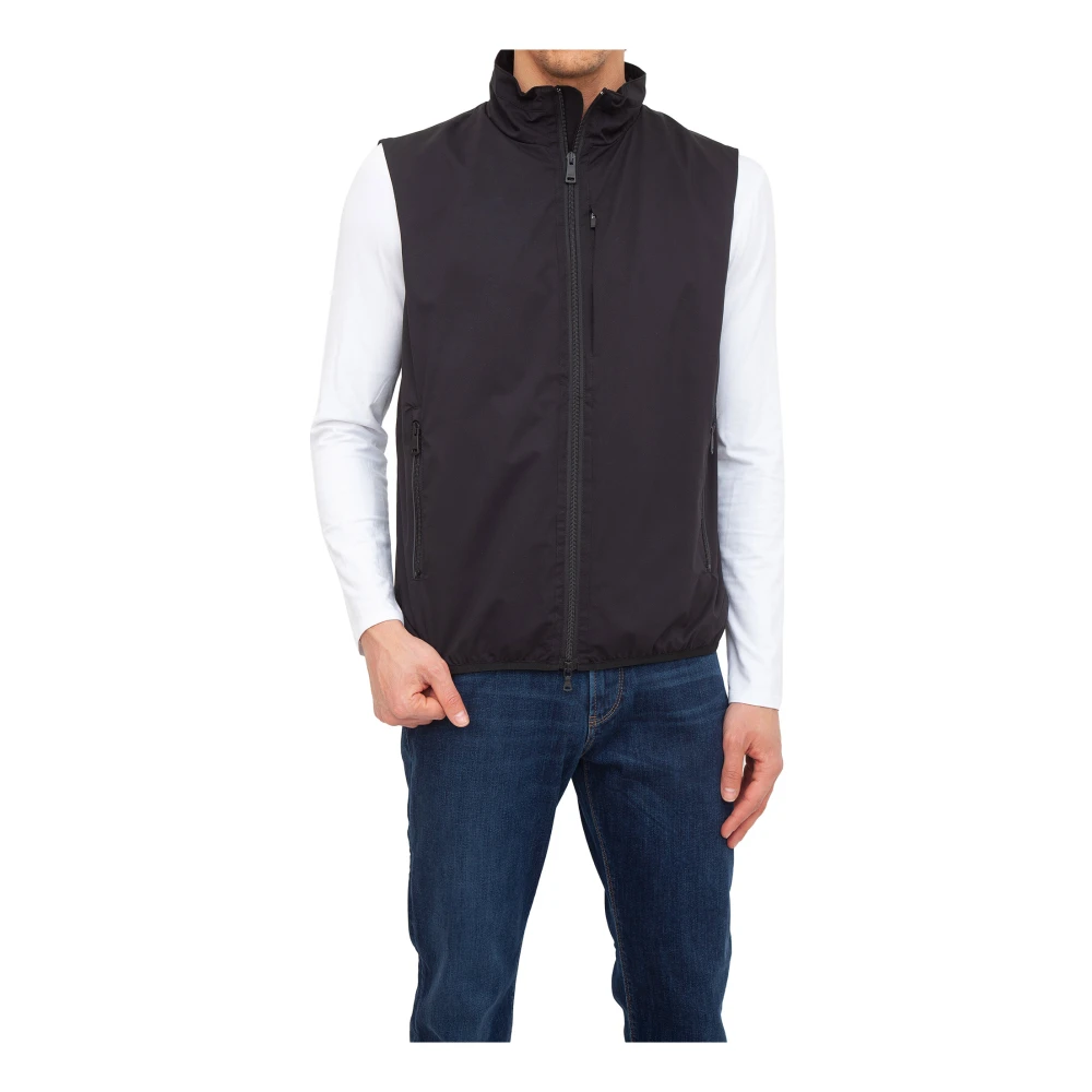 Paul & Shark Men's Black Jackets, Male,, Basic Vest. Medium