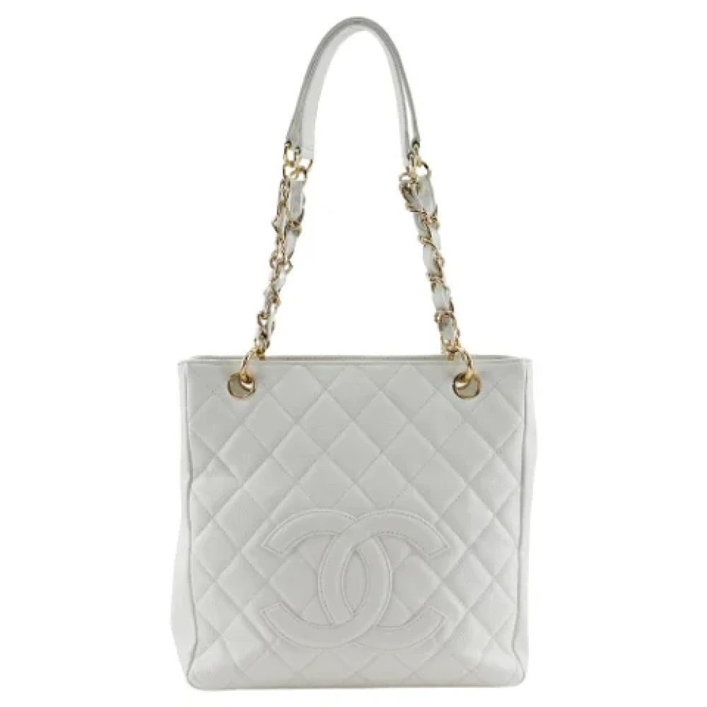 Chanel Vintage Pre-owned Fabric totes White Dames