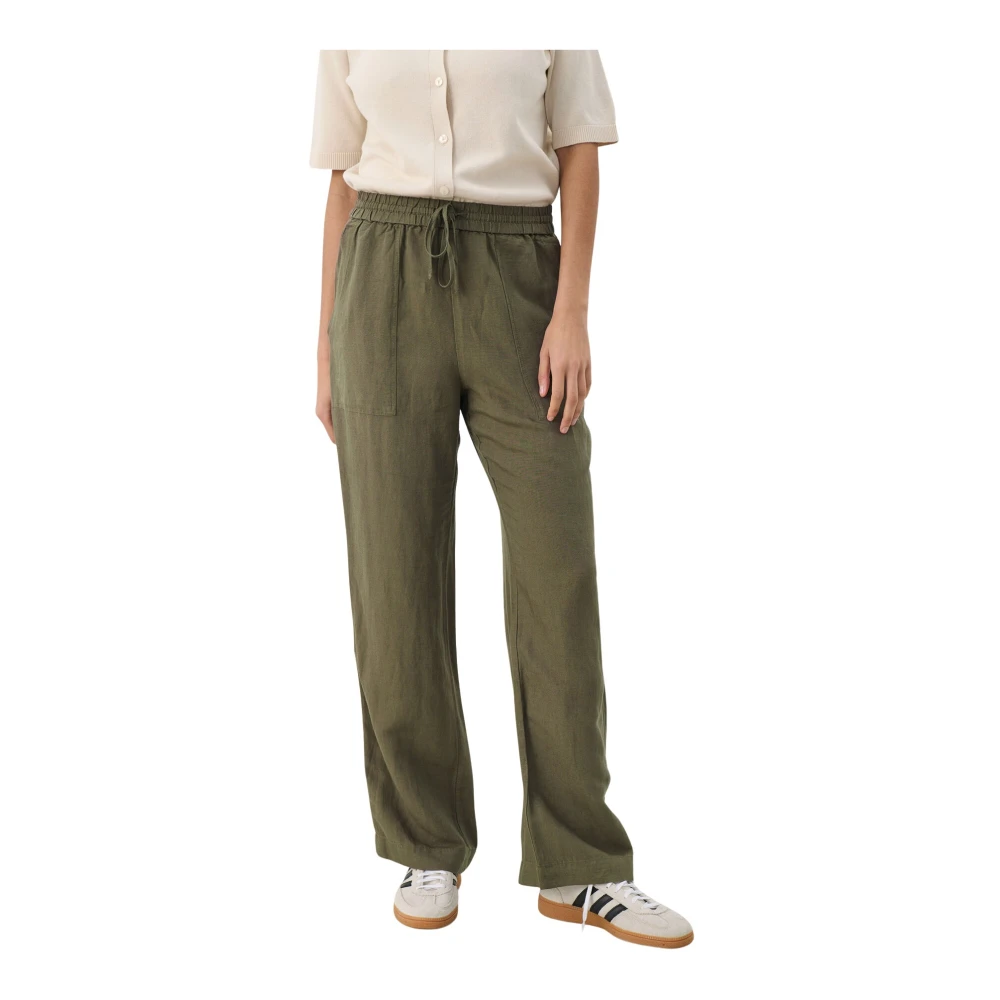 Part Two Straight-leg Kalamata Broek Green Dames
