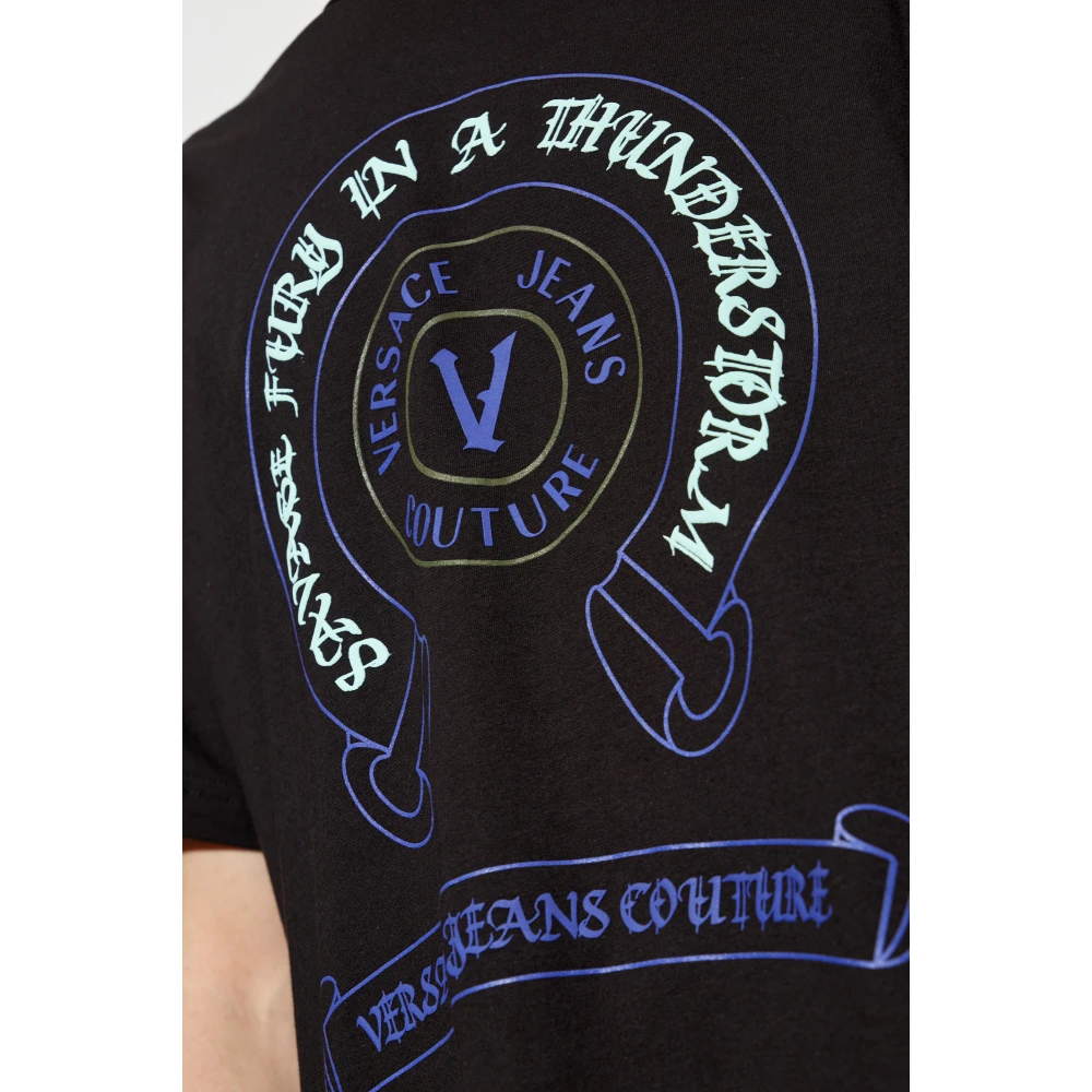 Versace Jeans Couture T-shirt met logo Black Heren