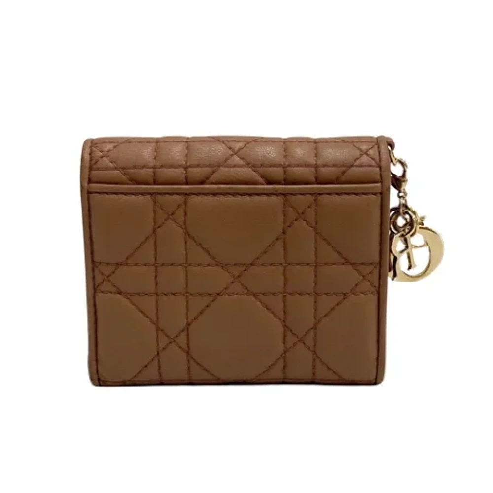 Dior Vintage Pre-owned Leather wallets Brown Dames