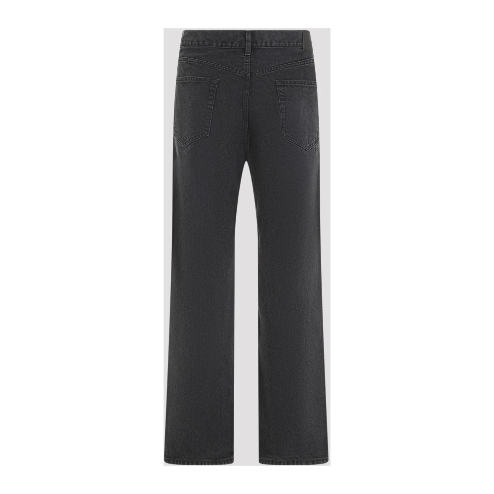 Saint Laurent Losvallende Straight Jeans Black Heren