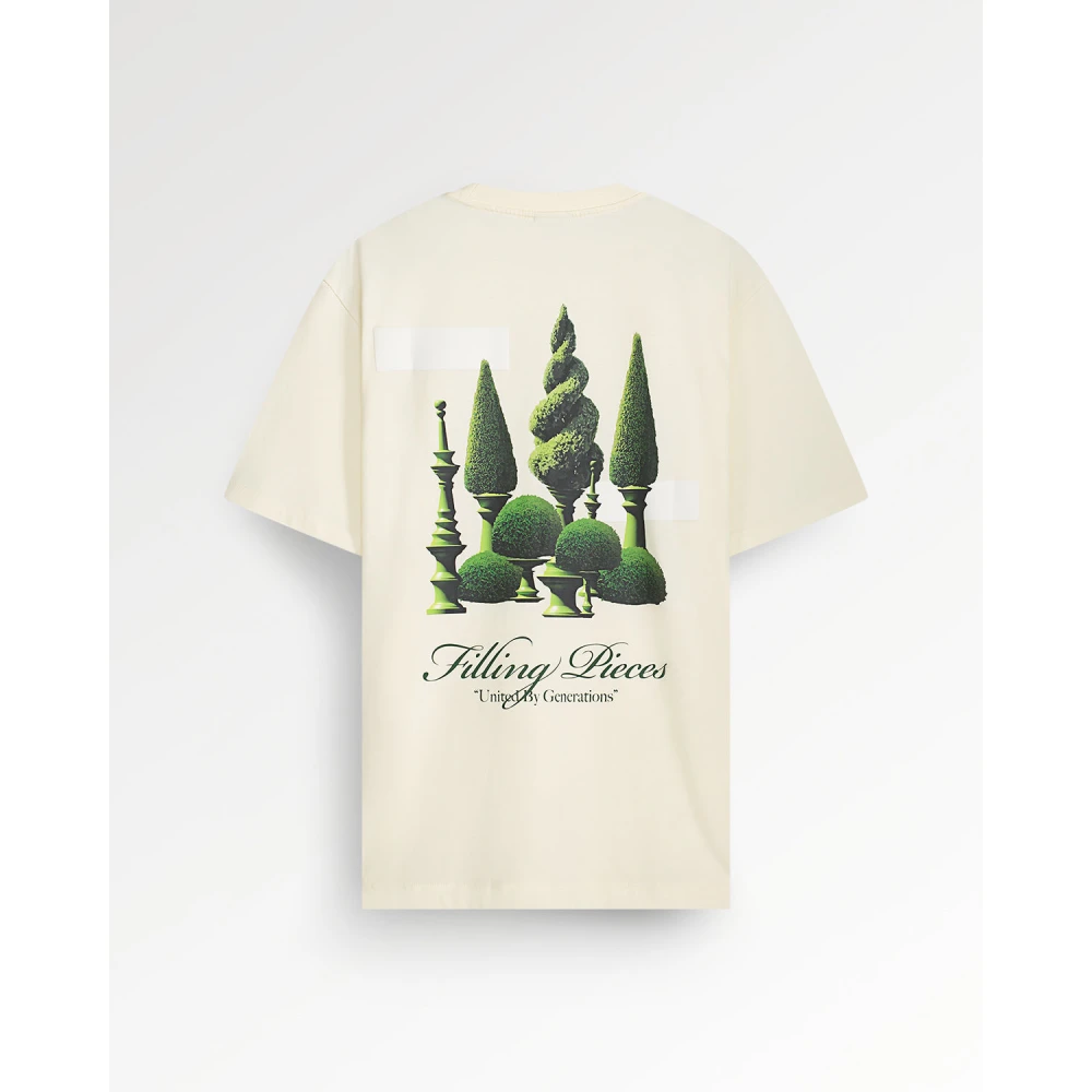 Filling Pieces T-shirt Topiary Antique White Beige Heren
