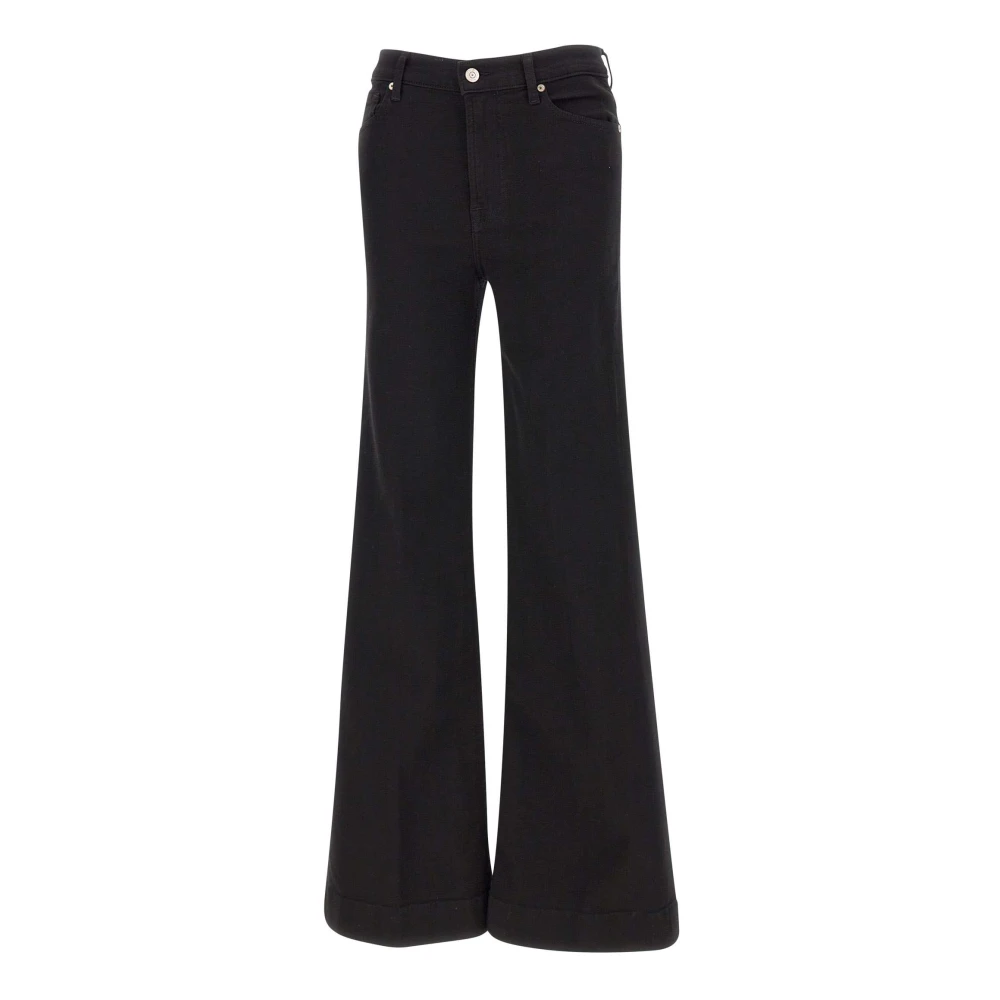 7 For All Mankind Jeans Flare Black Dames