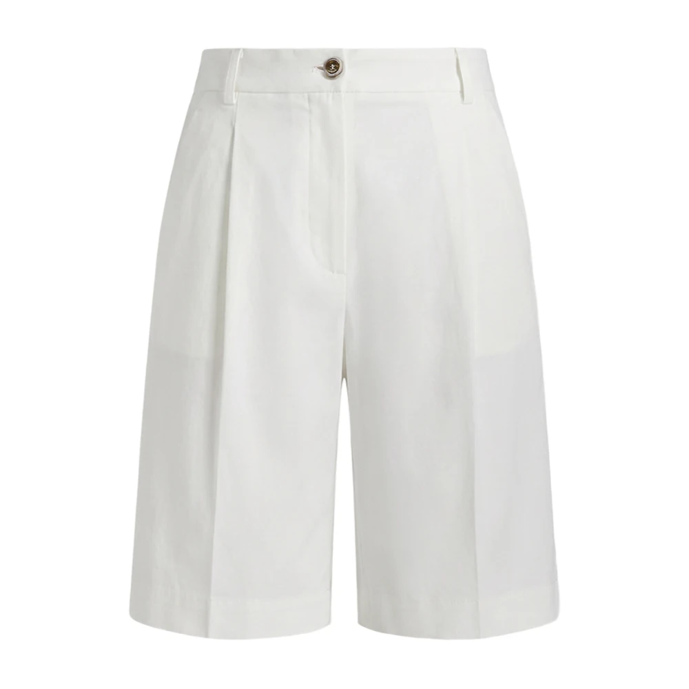 Pinko Women's White Bermudas, M, Byrana Long Shorts